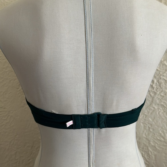 Victoria’s Secret Pink Wear Everywhere Dark Ivy Green Strapless Push-Up Bra 32DD - Picture 3 of 6
